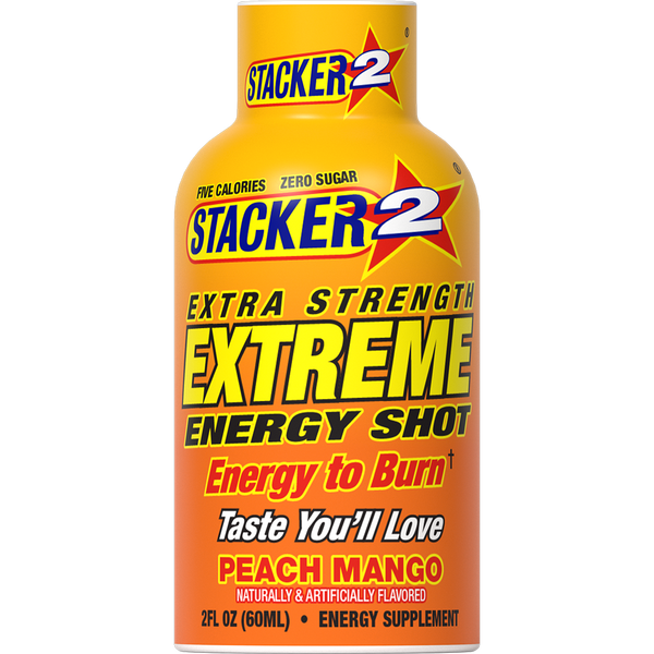 Stacker2 Extreme Energy Shots: Extra Strength (2 oz Bottles)