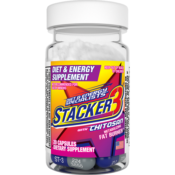 Stacker 3 Energy Pills Thermogenic Fat Burner & Energy Supplement | Ephedra-Free Weight Management Capsules