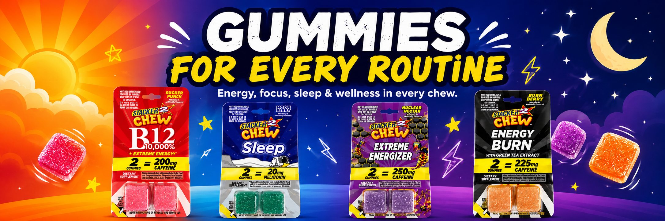 Stacker 2 Energy & Wellness Gummies