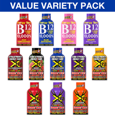 Stacker 2 Bulk Energy Shots 48-Pack | Build Your Variety Pack | Stacker2
