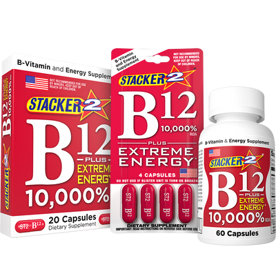 Stacker 2 B12 Energy Capsules | 10,000% Daily Value