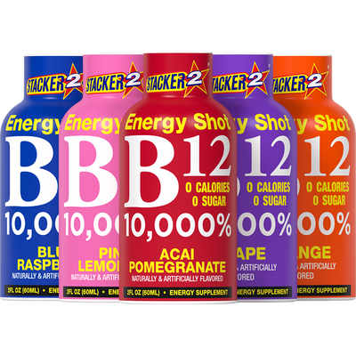Stacker 2 B12 Energy Shot 10,000% Daily Value (12pk - 2 oz bottles)