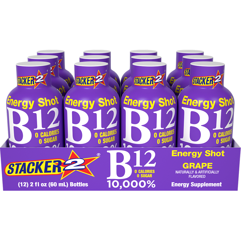 b12 injection two shots Stacker 2 Energy Shot 10,000% Daily Value – 12 Pack Severe Acne Caused by Tuberculin Vaccine Scent:Standard Original Formula