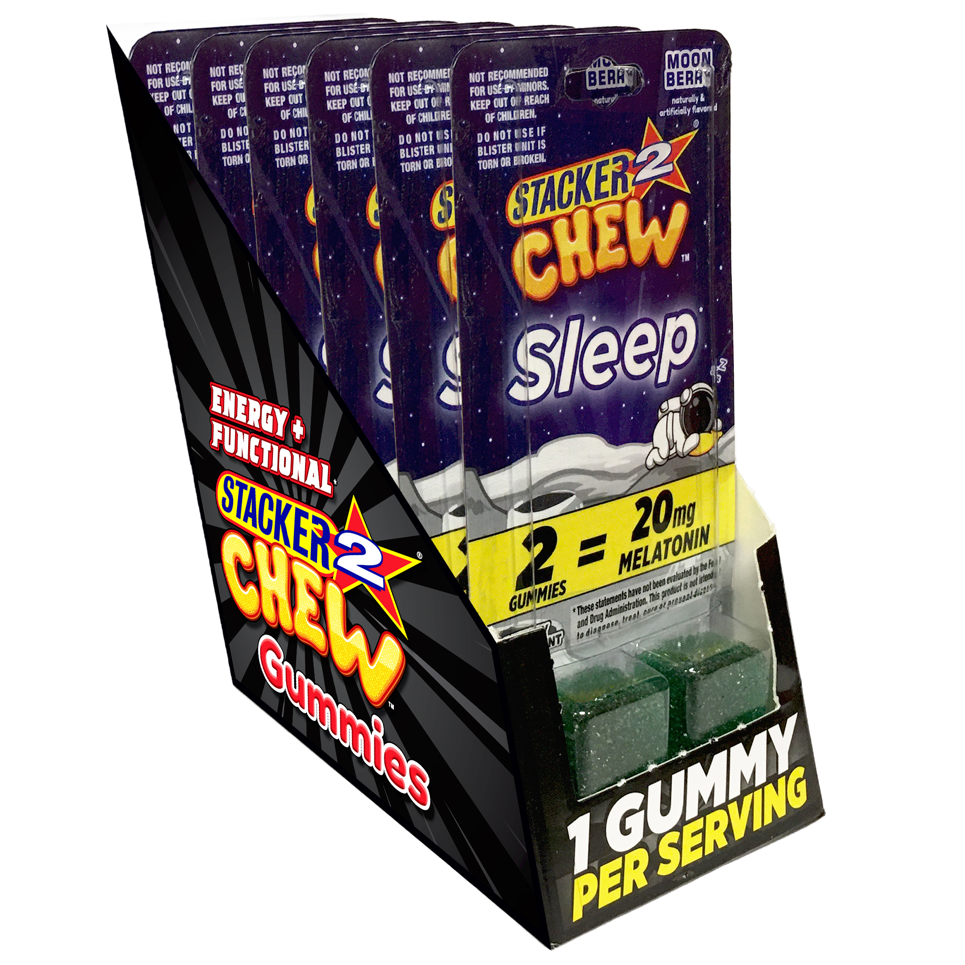 Stacker 2 Chew Sleep Gummies with Melatonin | Sleep Support & Relaxati ...