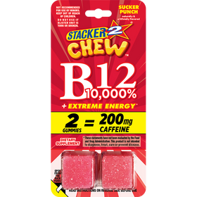 Stacker2 Chew Gummies: B12 10,000%