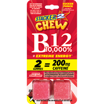 Stacker2 Chew Gummies: B12 10,000%