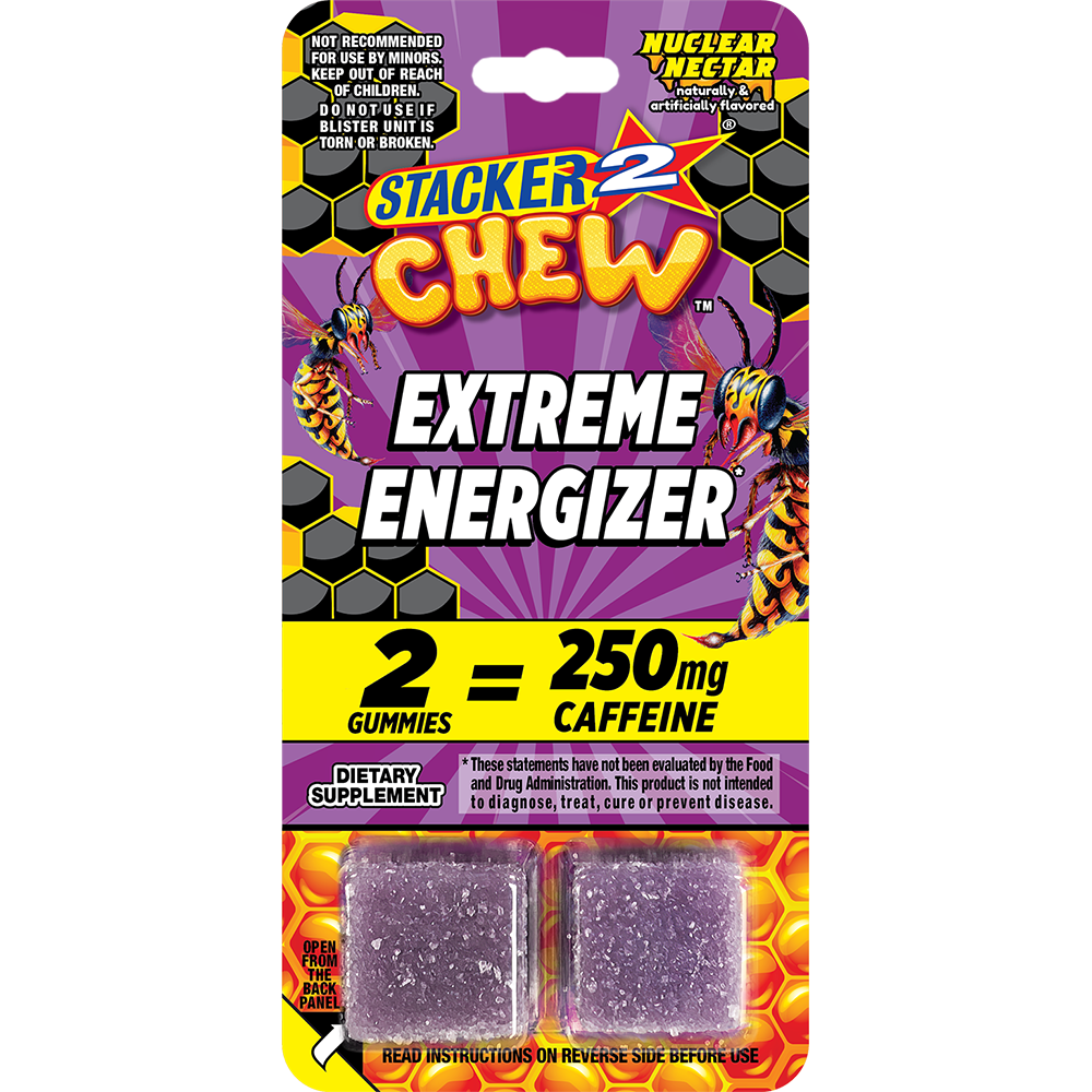 Stacker2 Chew Gummies: Extreme Energizer