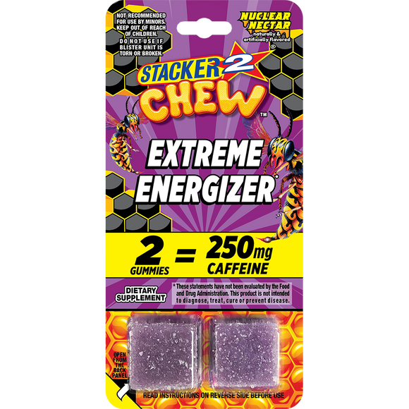 Stacker2 Extreme Energizer Gummies | Fast-Acting Energy Chews