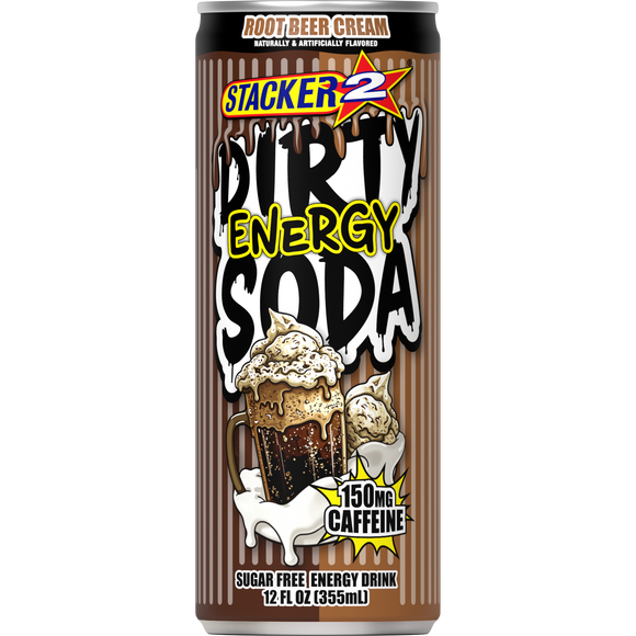 Stacker2 Dirty Soda Energy Drink 150mg Caffeine 12 0z Can