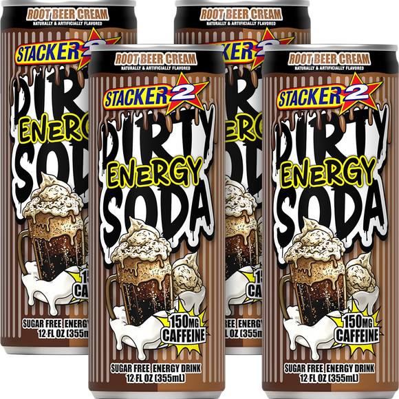 Stacker2 Dirty Soda Energy Drink 150mg Caffeine 12 0z Can