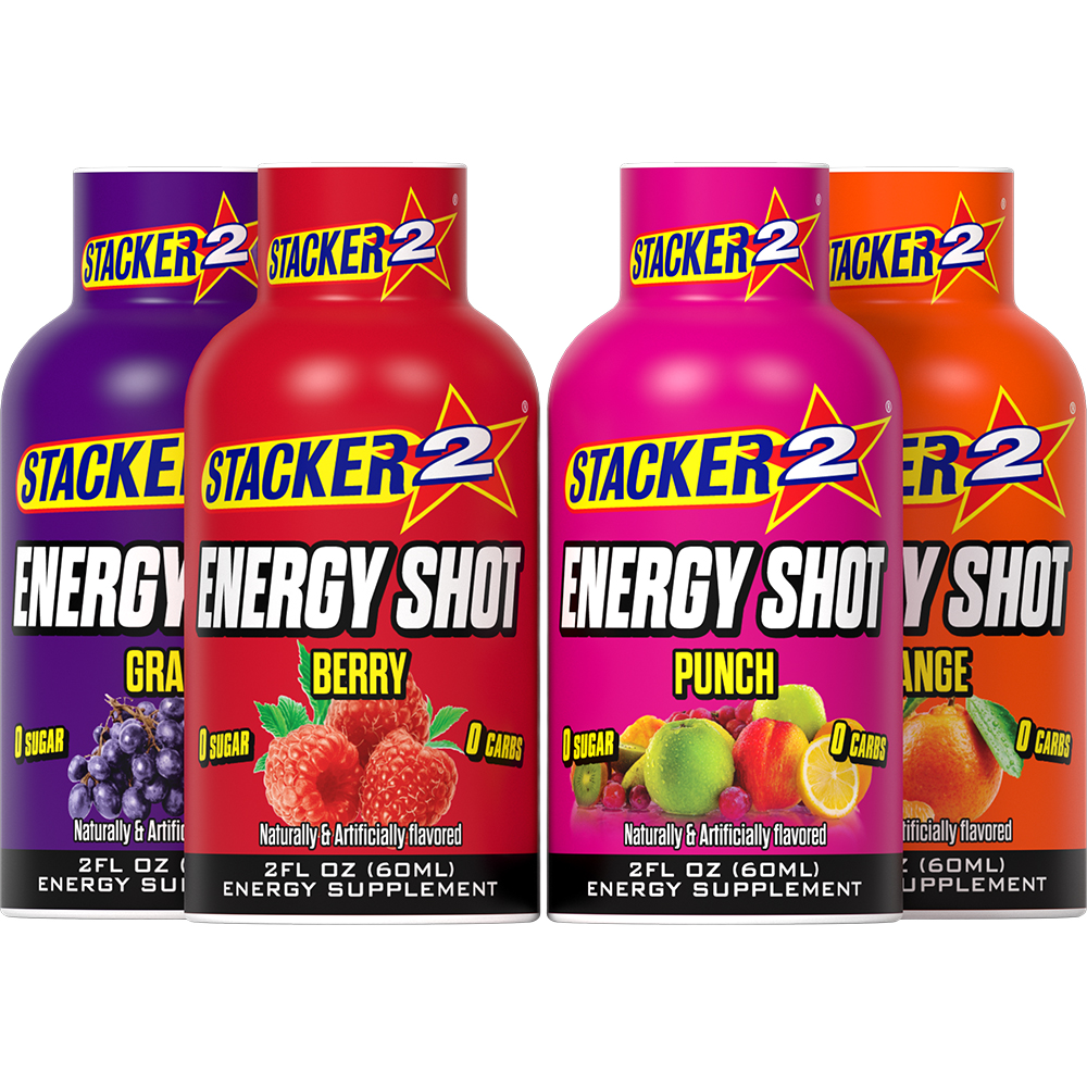 Stacker2 Energy Shots (12pk - 2 oz Bottles)