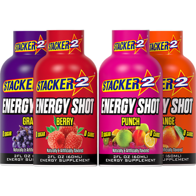 Stacker2 Energy Shots (12pk - 2 oz Bottles)