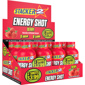 Stacker2 Energy Shots (12pk - 2 oz Bottles) - 0