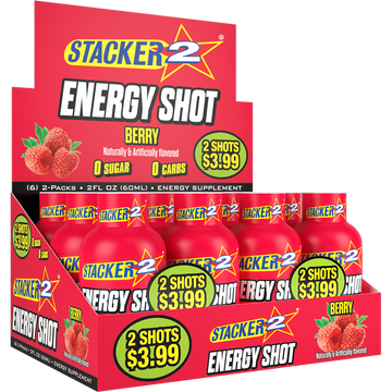 Stacker2 Energy Shots (12pk - 2 oz Bottles) - 0