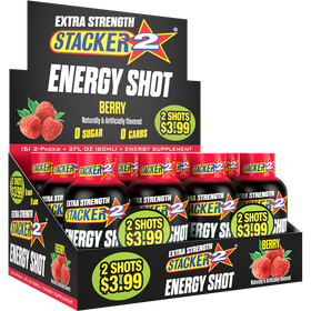 Stacker2 Energy Shots Extra Strength (12pk - 2oz Bottles) - 0