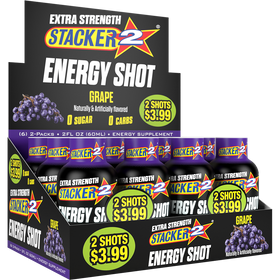 Stacker2 Energy Shots Extra Strength (12pk - 2oz Bottles)
