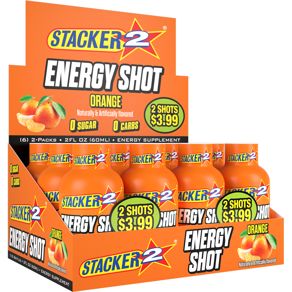 Stacker2 Energy Shots (12pk - 2 oz Bottles)