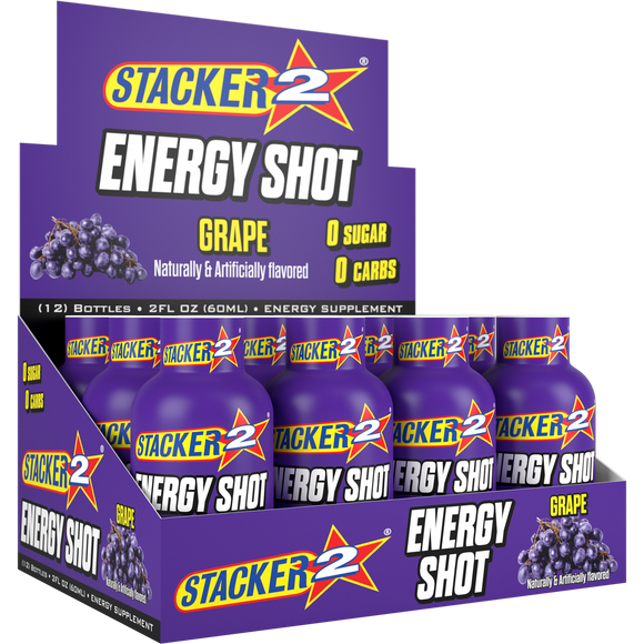 Stacker2 Energy Shots (12pk - 2 oz Bottles)