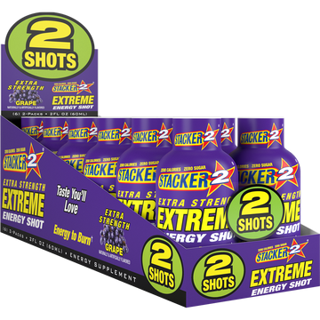 Stacker 2 Extra Strength Energy Shots – Stacker2 Energy Shots with B12 & Caffeine