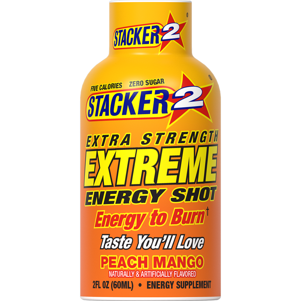 Stacker2 Extreme Energy Shots: Extra Strength (2 oz Bottles)