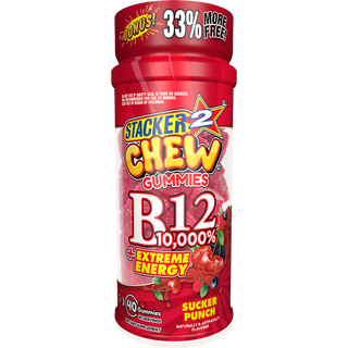 Stacker2 Chew Gummies: B12 10,000%
