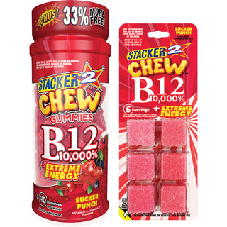 Stacker2 Chew Gummies: B12 10,000%