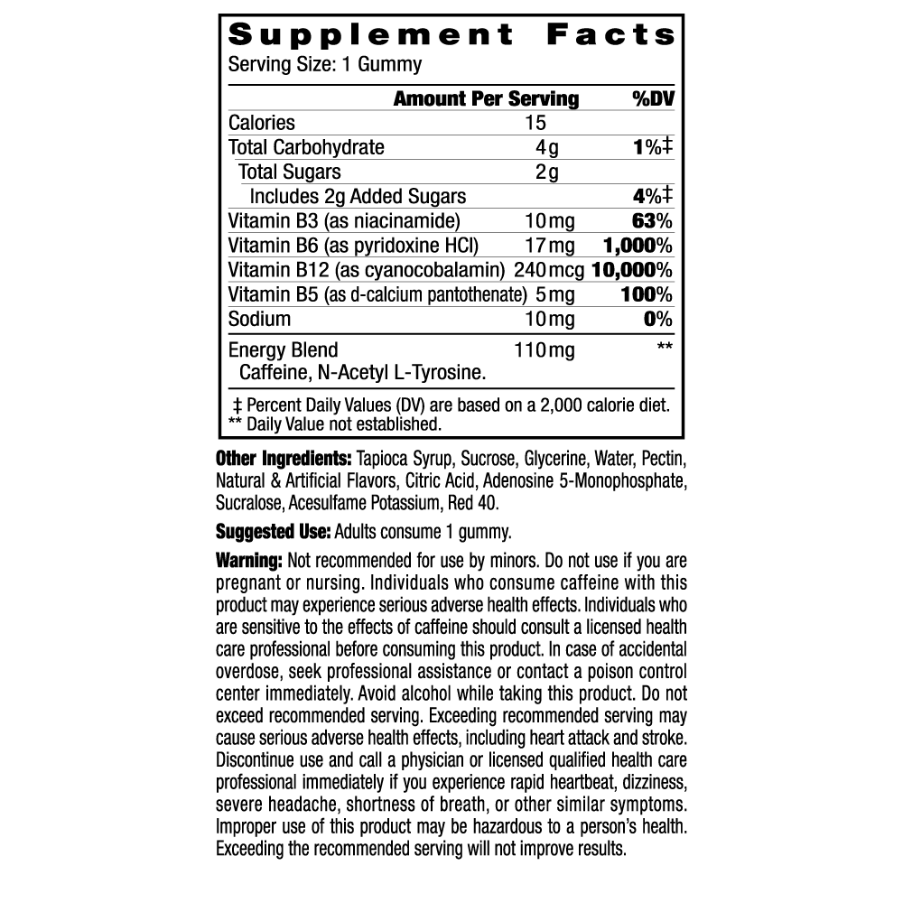 Stacker2 Chew Gummies: B12 10,000% 6ct Pack - 0
