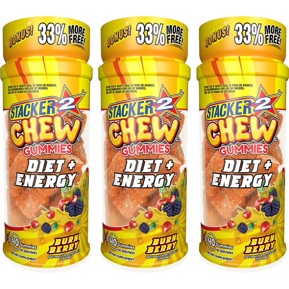 Stacker2 Chew Gummies: Diet & Energy