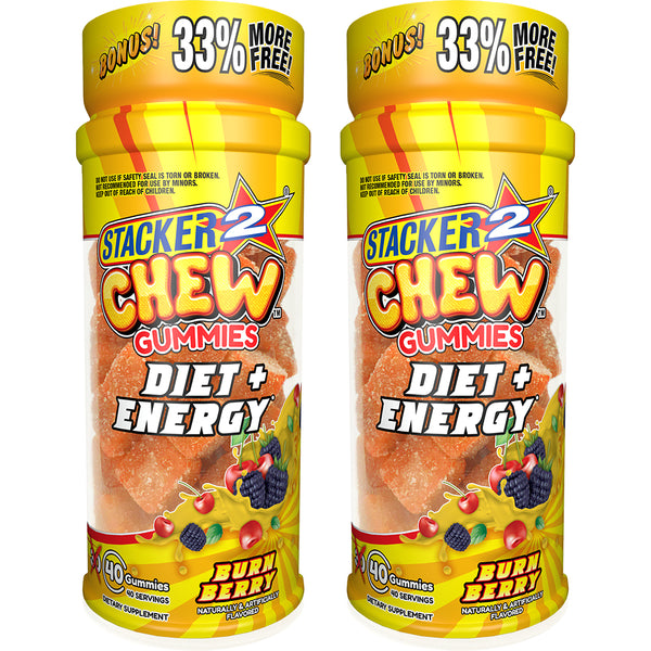 Stacker2 Chew Gummies: Diet & Energy