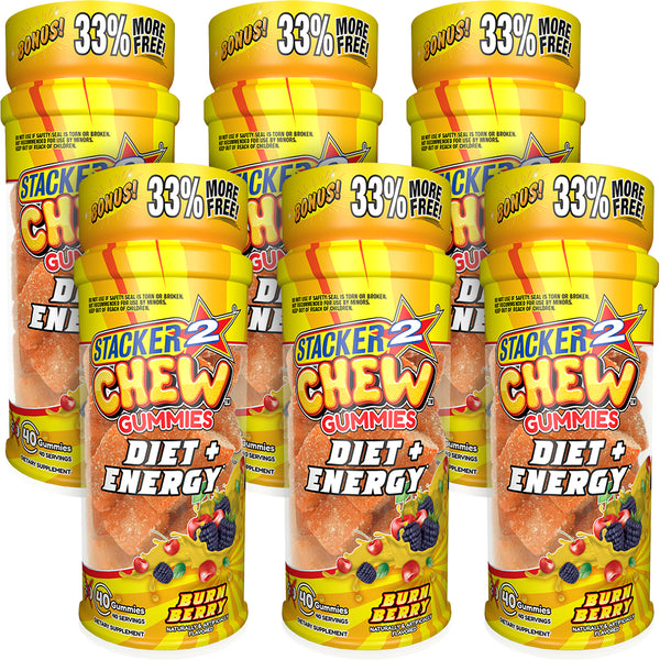 Stacker2 Chew Gummies: Diet & Energy