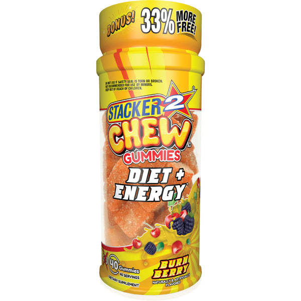 Stacker2 Chew Gummies: Diet & Energy
