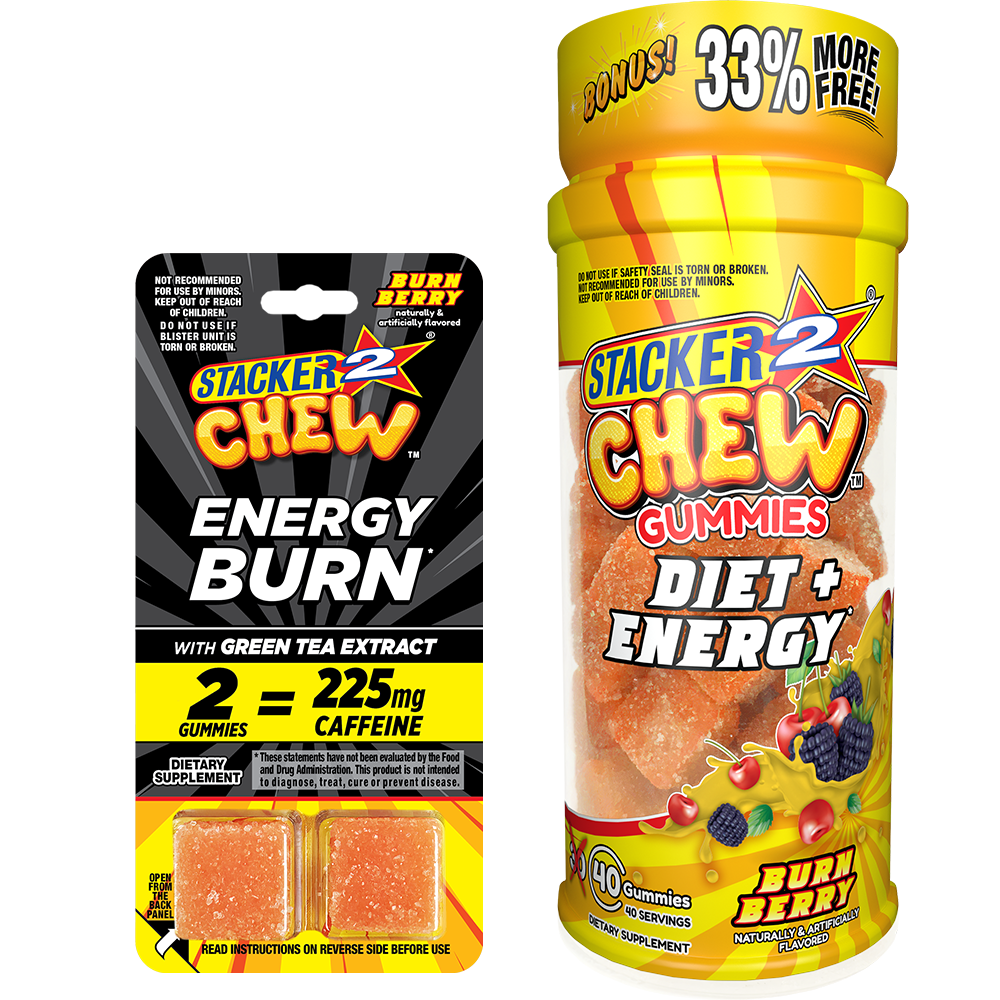 Stacker2 Chew Gummies: Diet & Energy