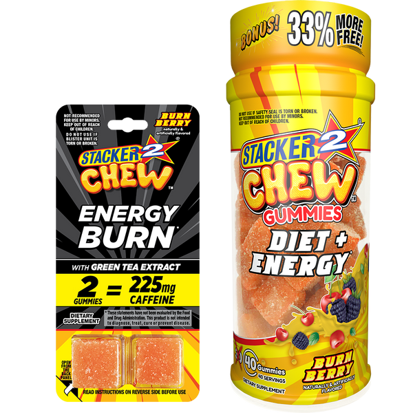 Stacker2 Chew Gummies: Diet & Energy