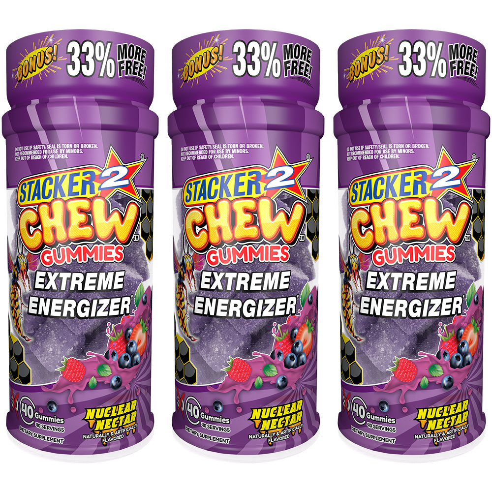 Stacker2 Chew Gummies: Extreme Energizer