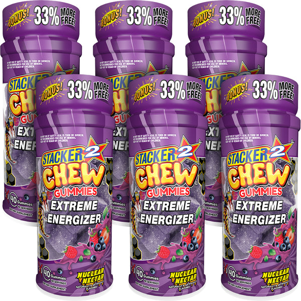 Stacker2 Chew Gummies: Extreme Energizer