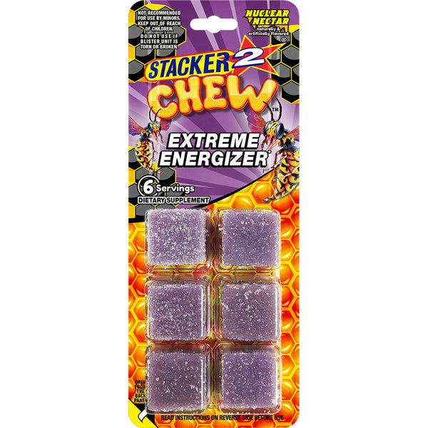 Stacker2 Chew Gummies: Extreme Energizer 6ct Pack
