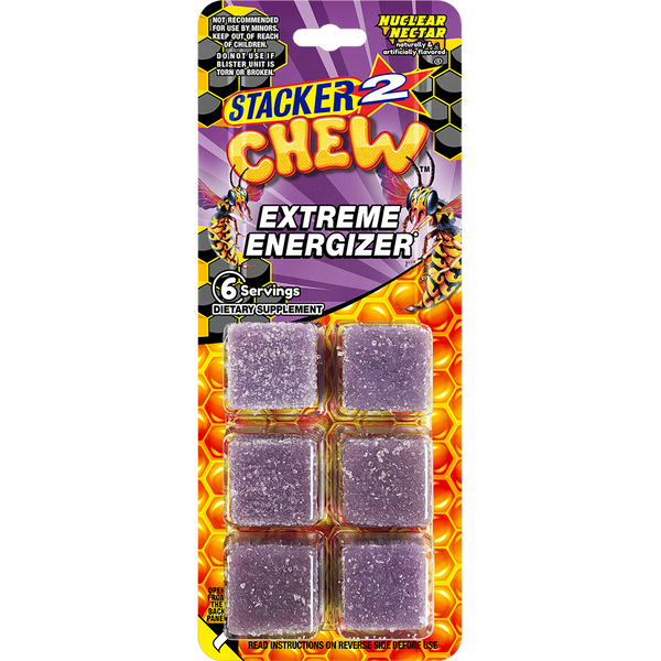 Stacker2 Chew Gummies: Extreme Energizer 6ct Pack