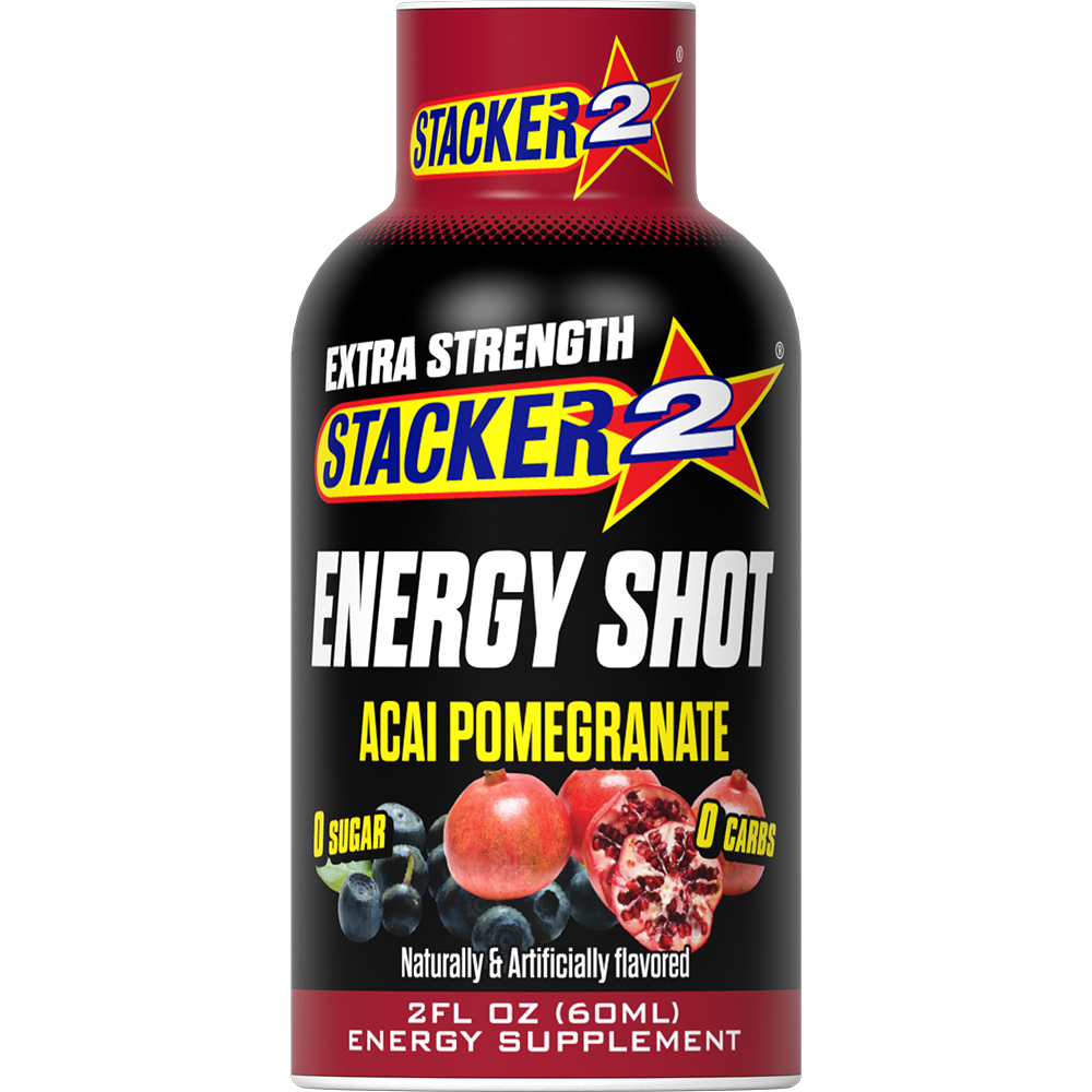 Stacker2 Energy Shots Extra Strength (12pk - 2oz Bottles)