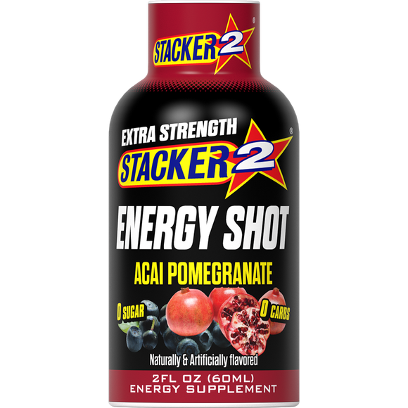 Stacker2 Energy Shots Extra Strength (12pk - 2oz Bottles)