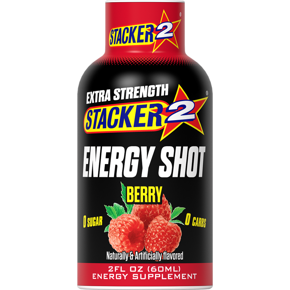 Stacker2 Energy Shots Extra Strength (12pk - 2oz Bottles)