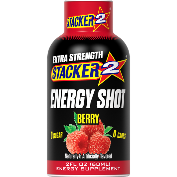 Stacker2 Energy Shots Extra Strength (12pk - 2oz Bottles)