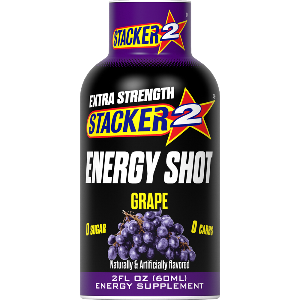 Stacker2 Energy Shots Extra Strength (12pk - 2oz Bottles)