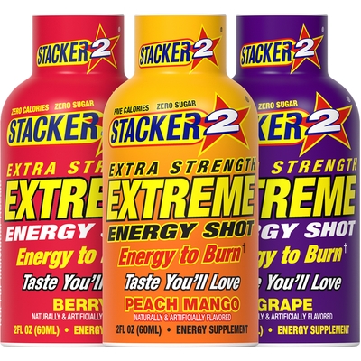 Stacker 2 Extra Strength Energy Shots – Stacker2 Energy Shots with B12 & Caffeine