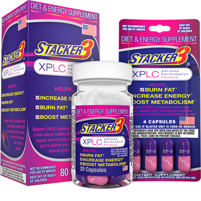 Stacker3 XPLC Fat Burner | Thermogenic Weight Management & Energy Supplement