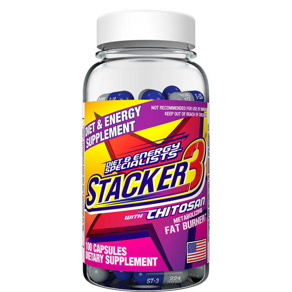 Stacker 3 Energy Pills Thermogenic Fat Burner & Energy Supplement | Ephedra-Free Weight Management Capsules
