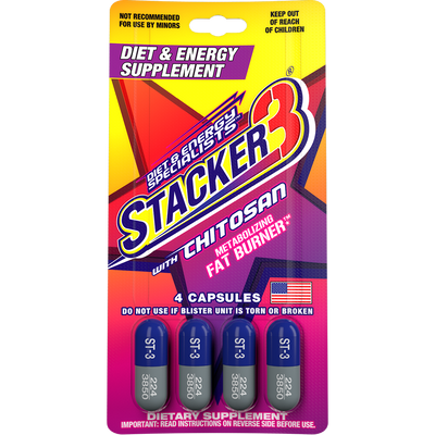 Stacker 3 Energy Pills Thermogenic Fat Burner & Energy Supplement | Ephedra-Free Weight Management Capsules - 0