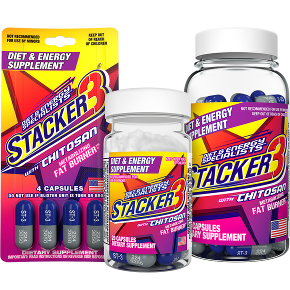 Stacker 3 Energy Pills Thermogenic Fat Burner & Energy Supplement | Ephedra-Free Weight Management Capsules
