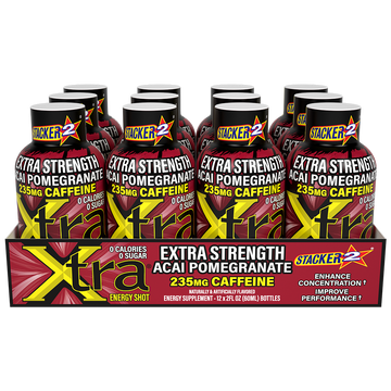 Stacker 2 Xtra Energy Shots Extra Strength – Energy & Focus - 12 pack - 0