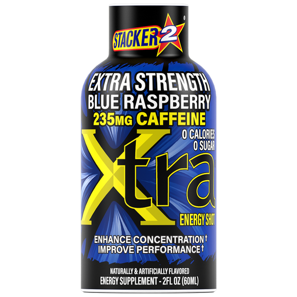 Stacker 2 Xtra Energy Shots Extra Strength – Energy & Focus - 12 pack