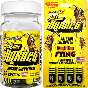 Stacker 2 Yellow Hornet Energy Pills – Fast Energy & Mental Focus